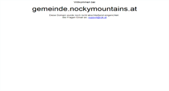 Desktop Screenshot of gemeinde.nockymountains.at